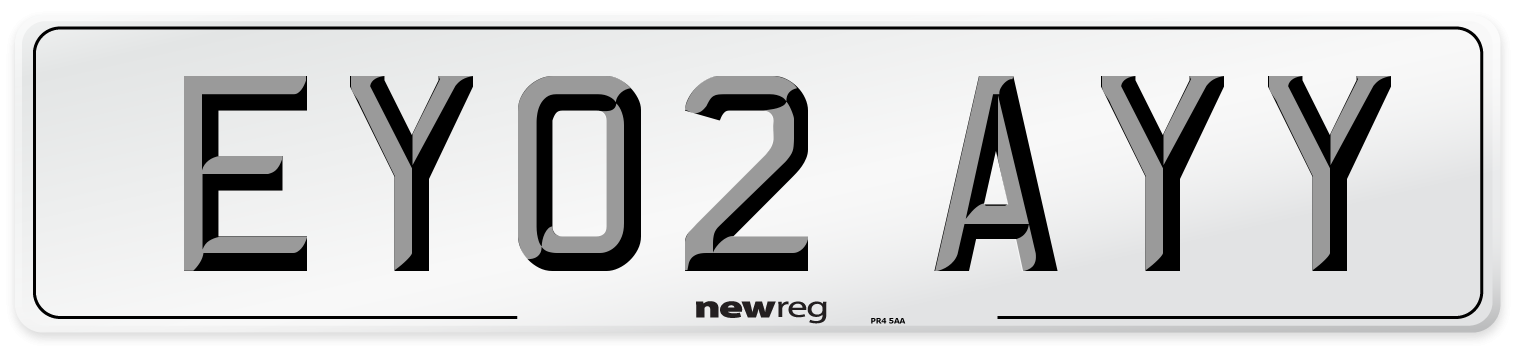 EY02 AYY Number Plate from New Reg